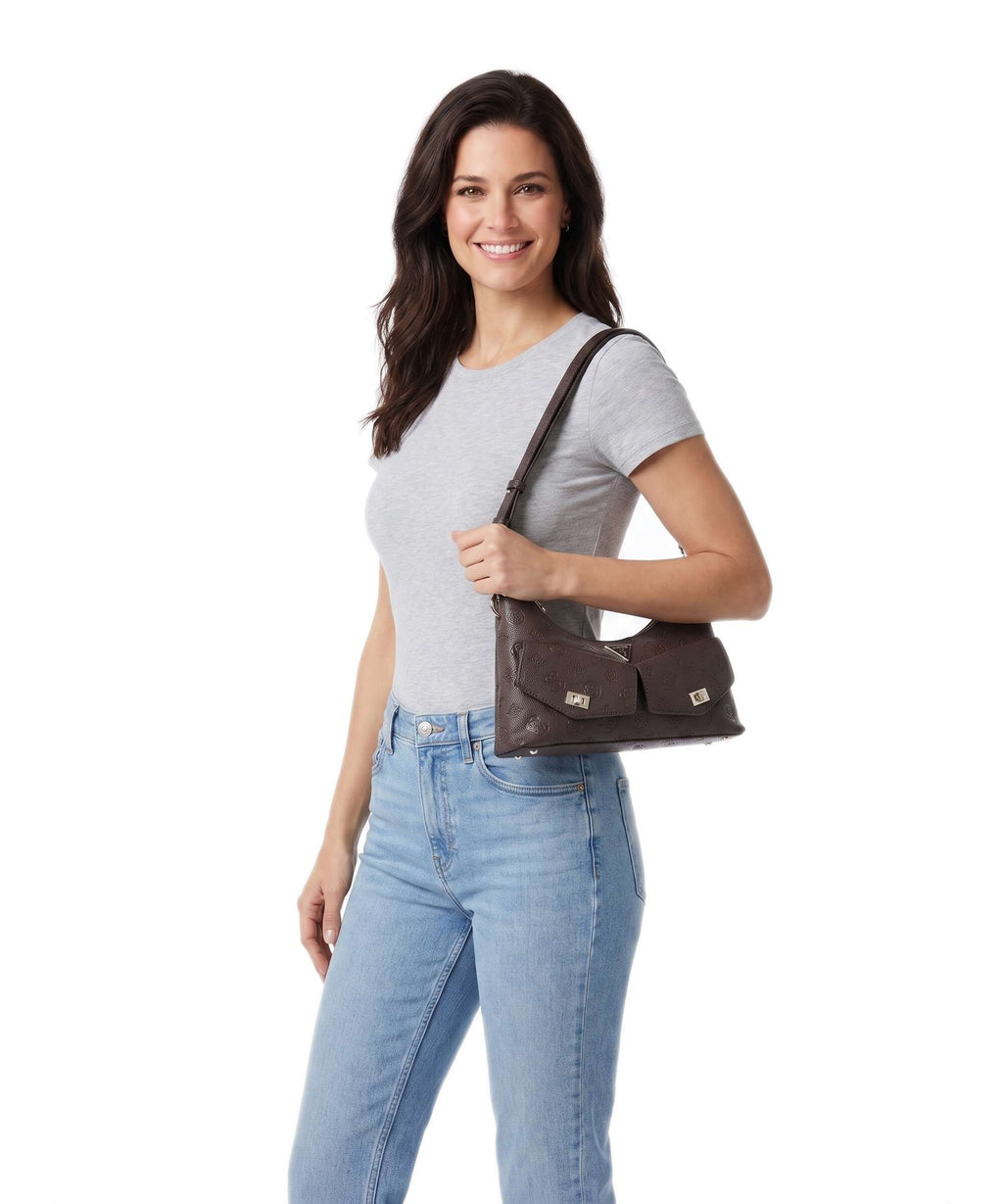 Guess Blake Shoulder bag brown logo