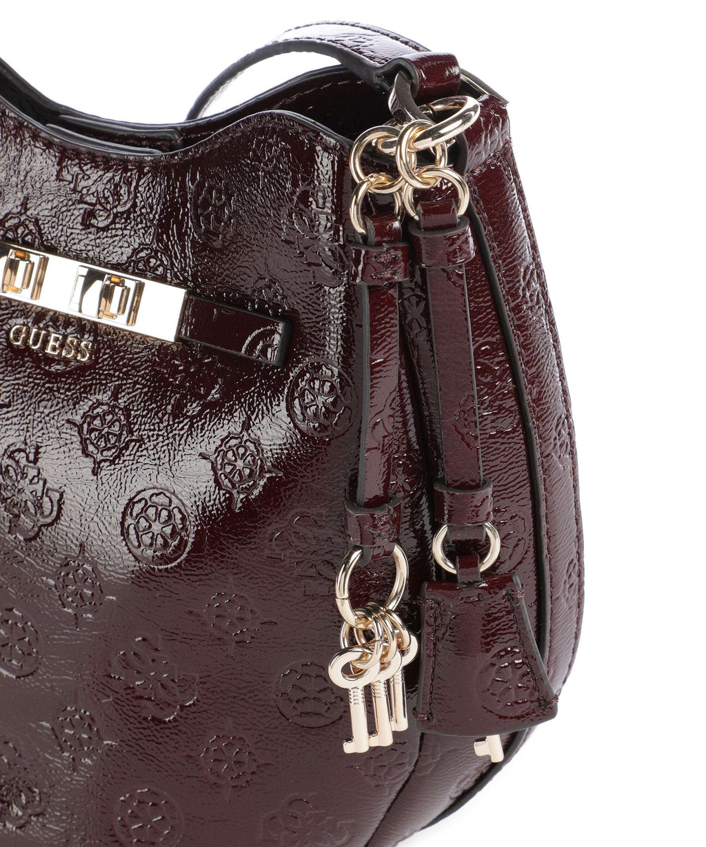 Guess Carmella Bucket bag burgundy logo