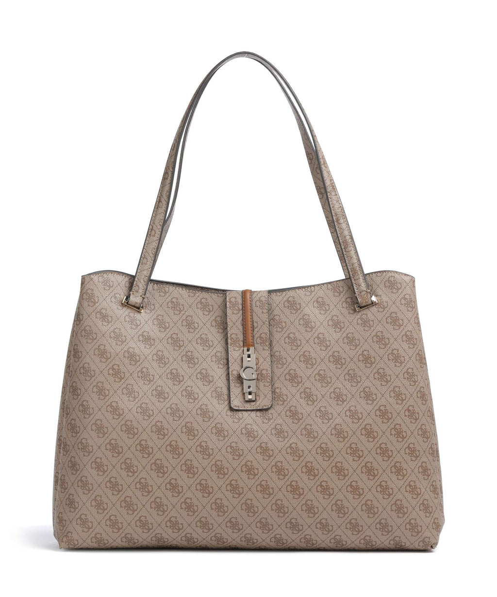 Guess Yvonne Logo Tote bag latte logo