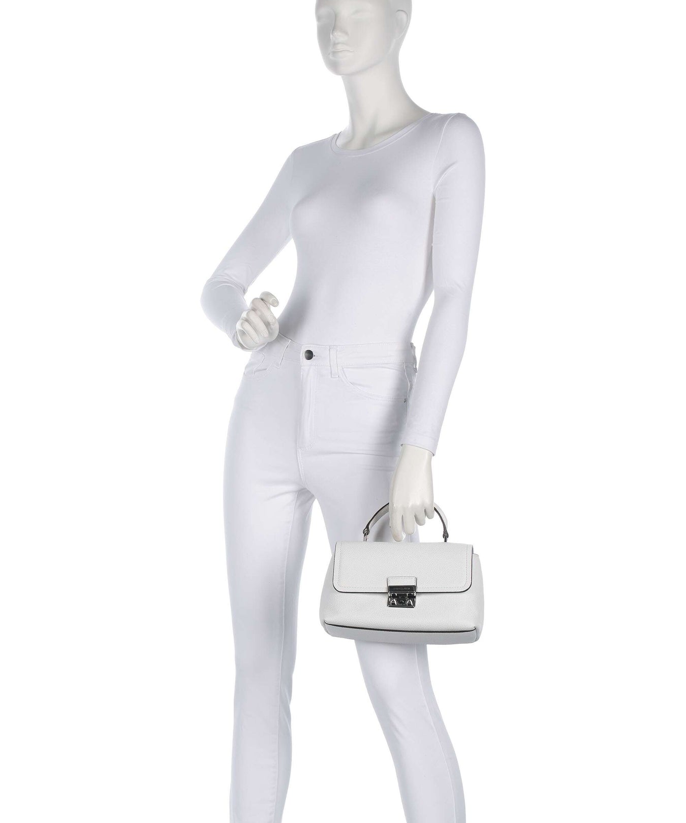 Michael Kors Tribeca Medium Handbag optic white