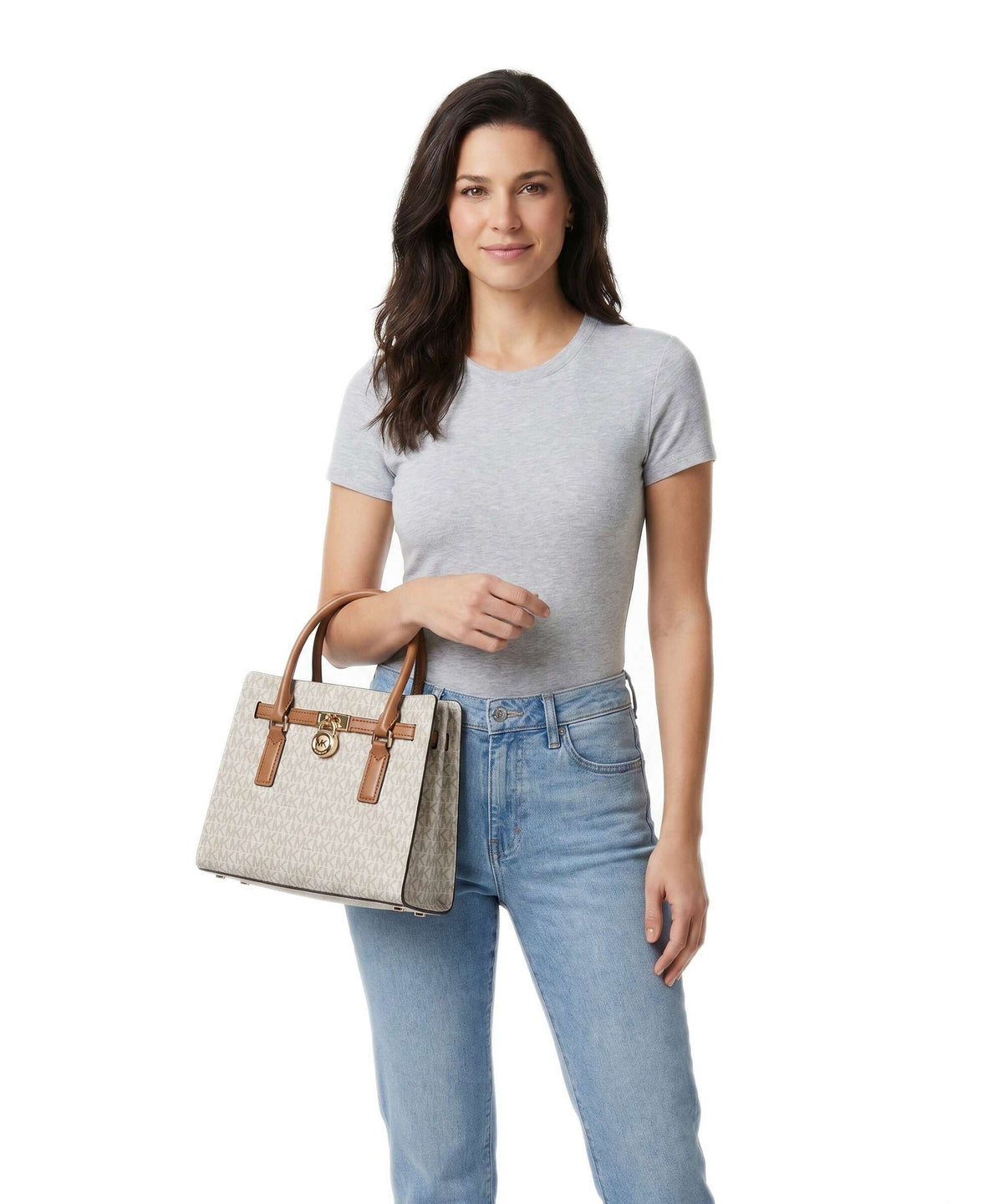 Michael Kors Hamilton Moderne Small Handbag vanilla/acorn