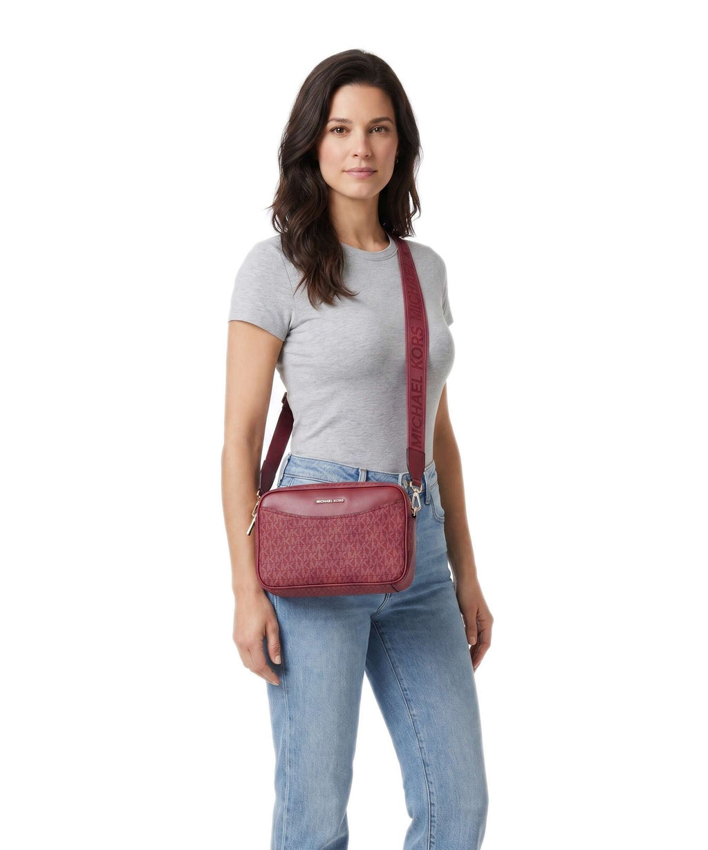 Michael Kors Bev Large Crossbody bag deep red