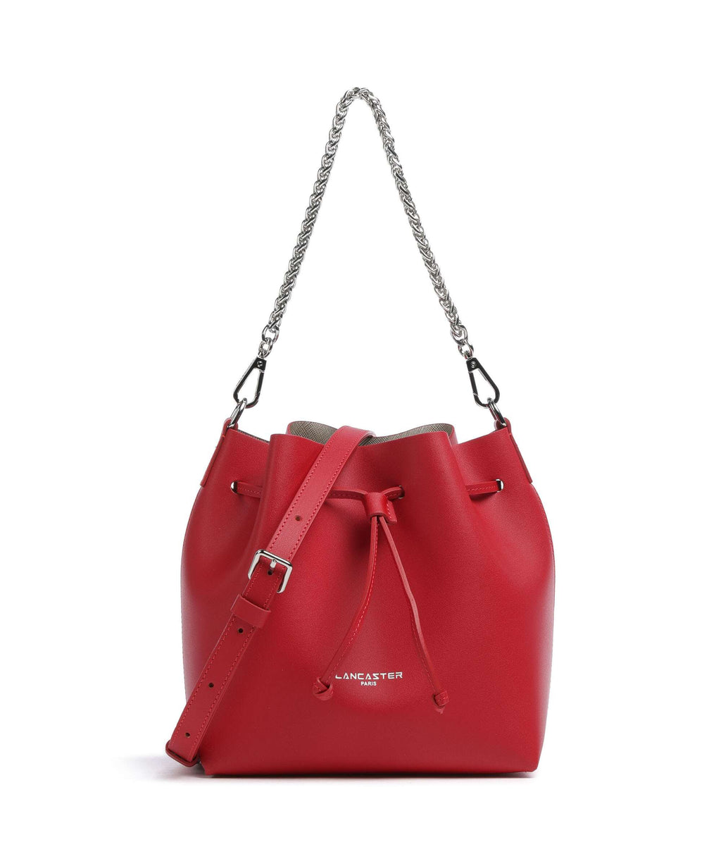 Lancaster Pur & Element City Bucket bag rouge