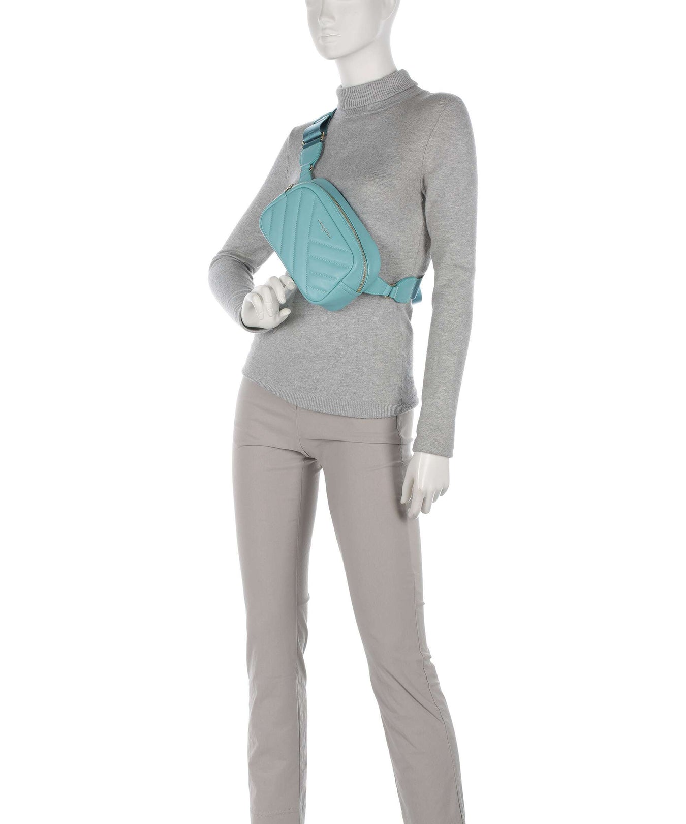 Lancaster Soft Matelassé Fanny pack lagon