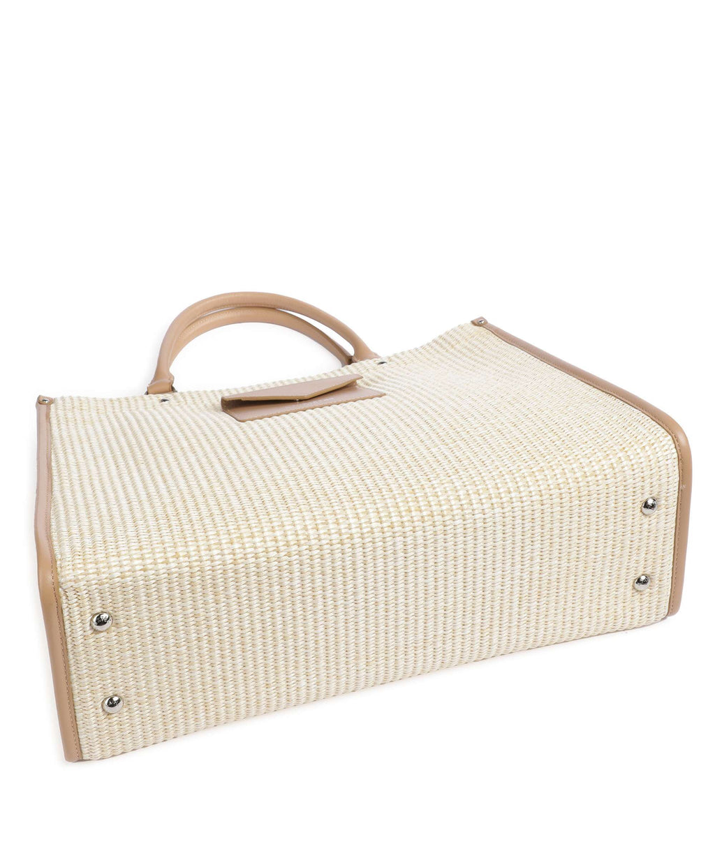 Lancaster Actual Mini Osier Handbag beige