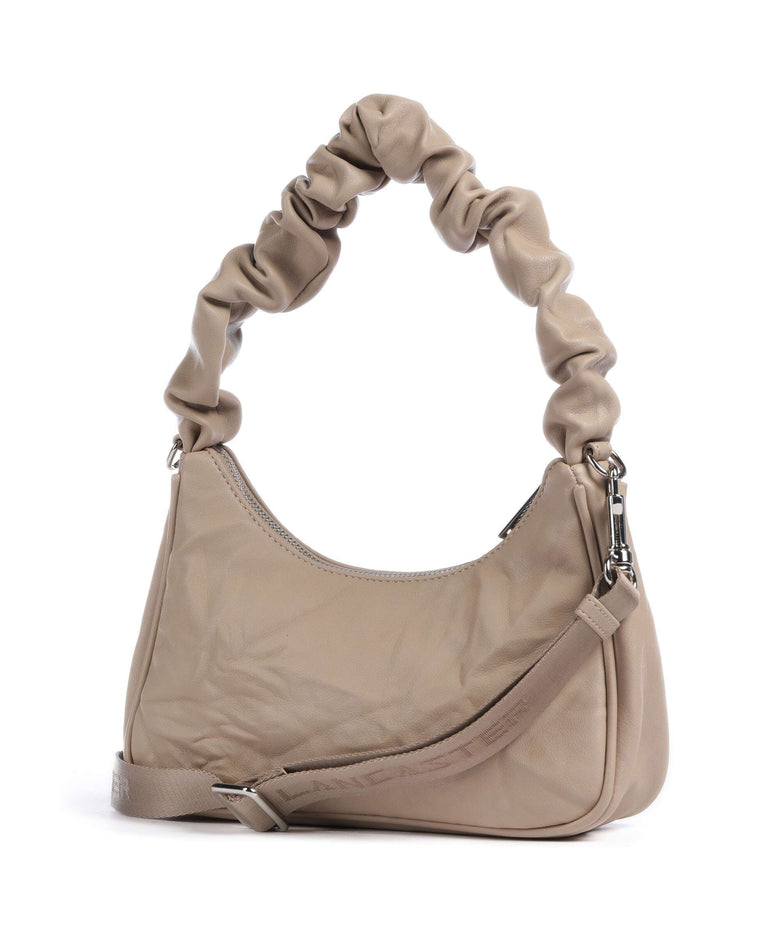 Lancaster Actual Froissé Shoulder bag beige foncé