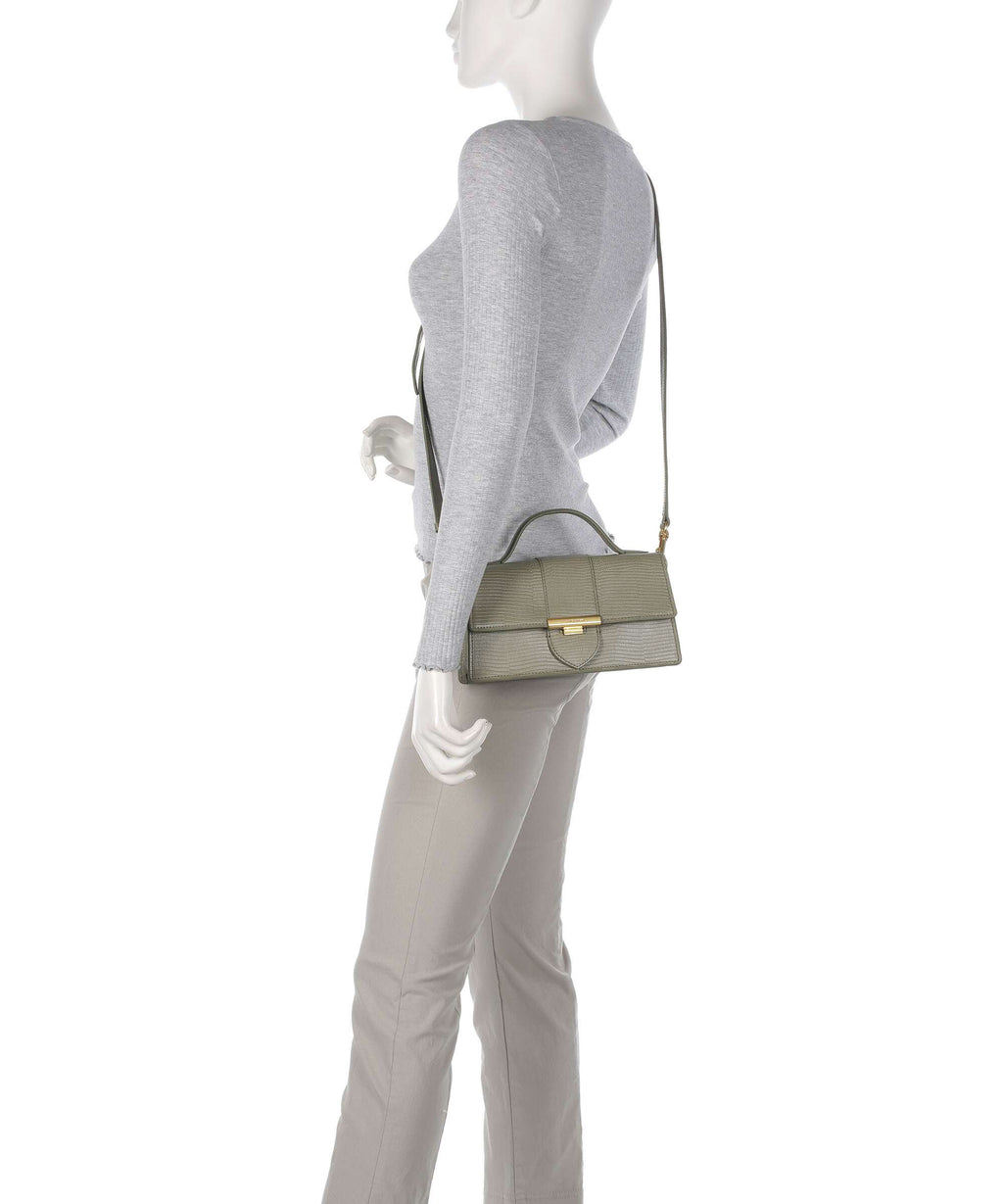 Lancaster Exotic Ily Crossbody bag olive/lézard