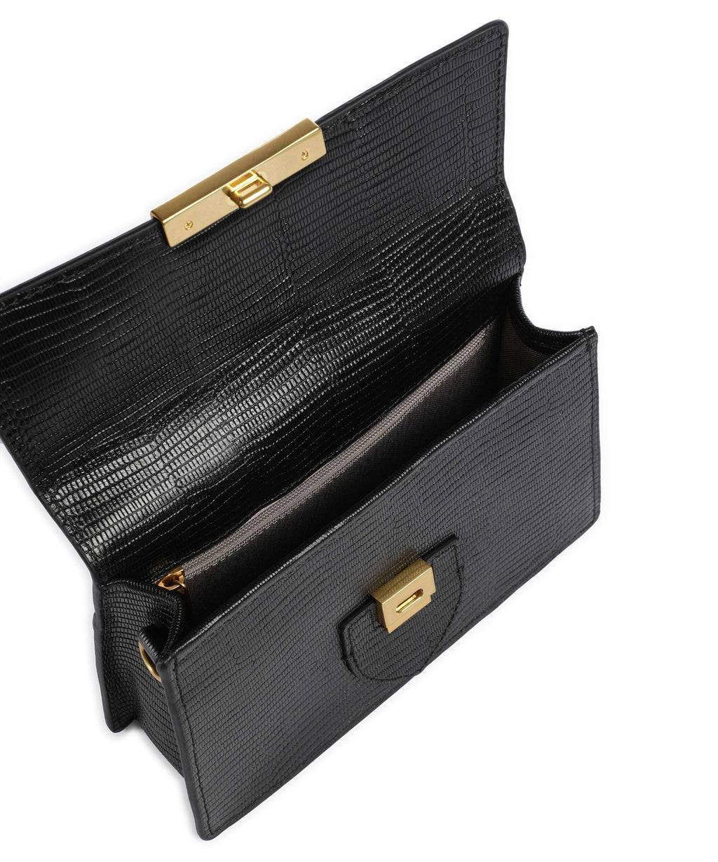 Lancaster Exotic Ily Crossbody bag noir/lézard