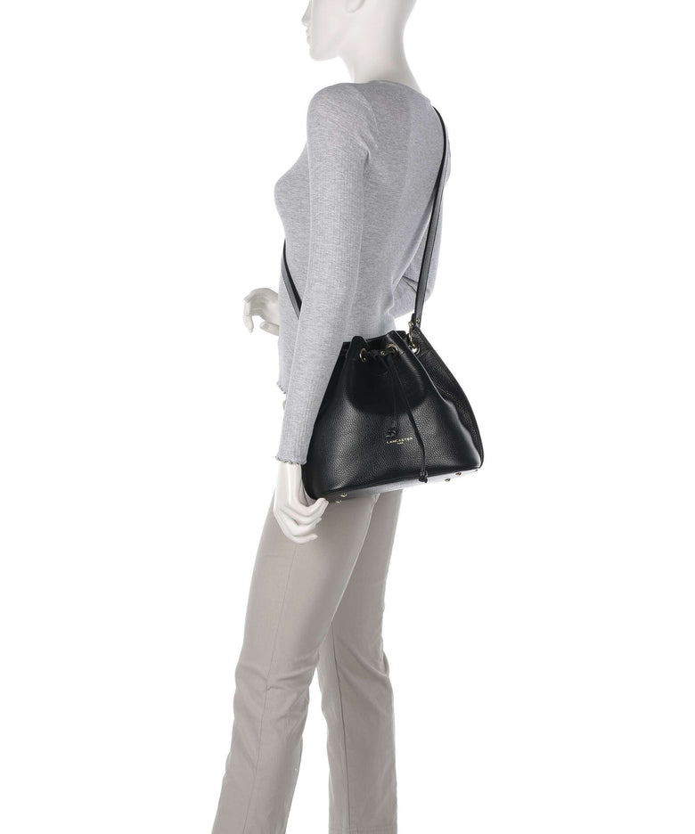 Lancaster Foulonne Alba Double Bucket bag noir/nude