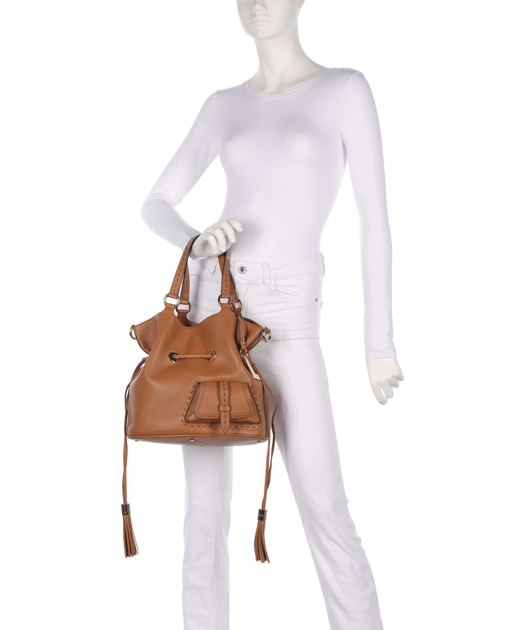 Lancel Premier Flirt M Bucket bag camel