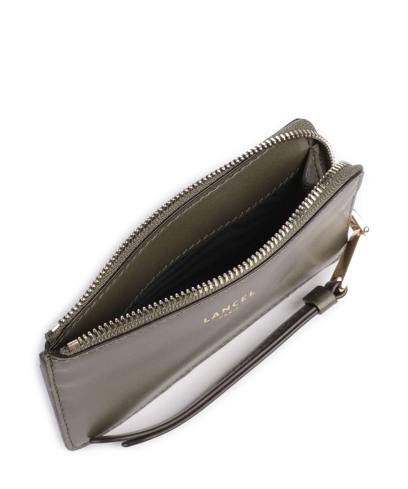 Lancel Origami Credit card holder dark khaki