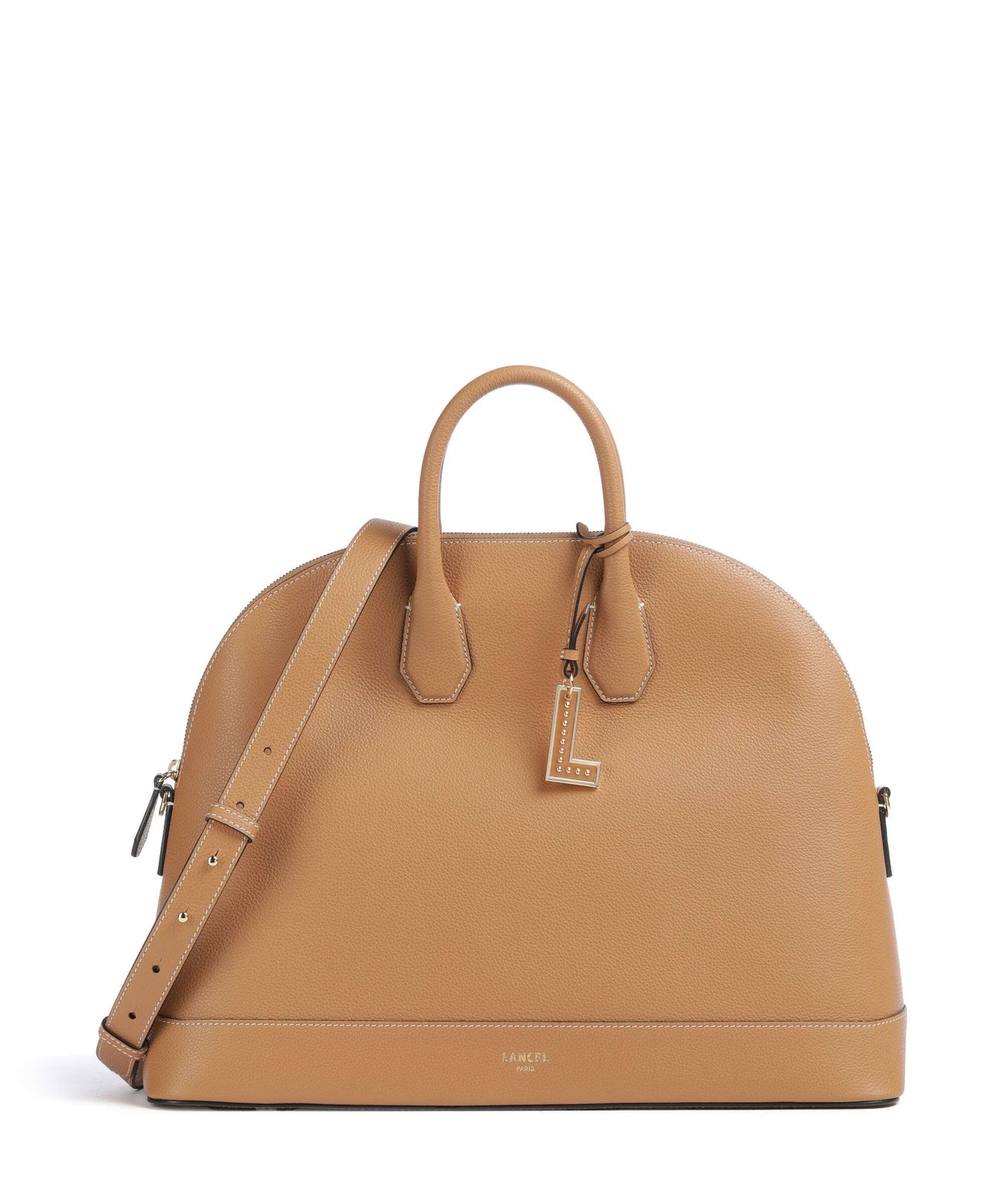 Lancel Belleville Bugatti L Handbag camel