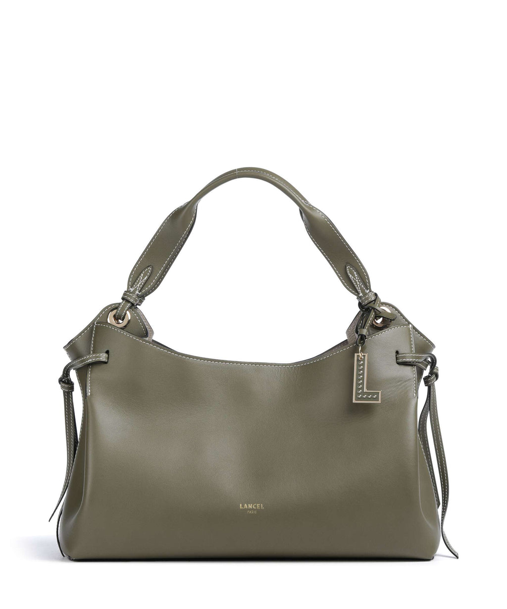 Lancel Swann M Hobo bag dark khaki