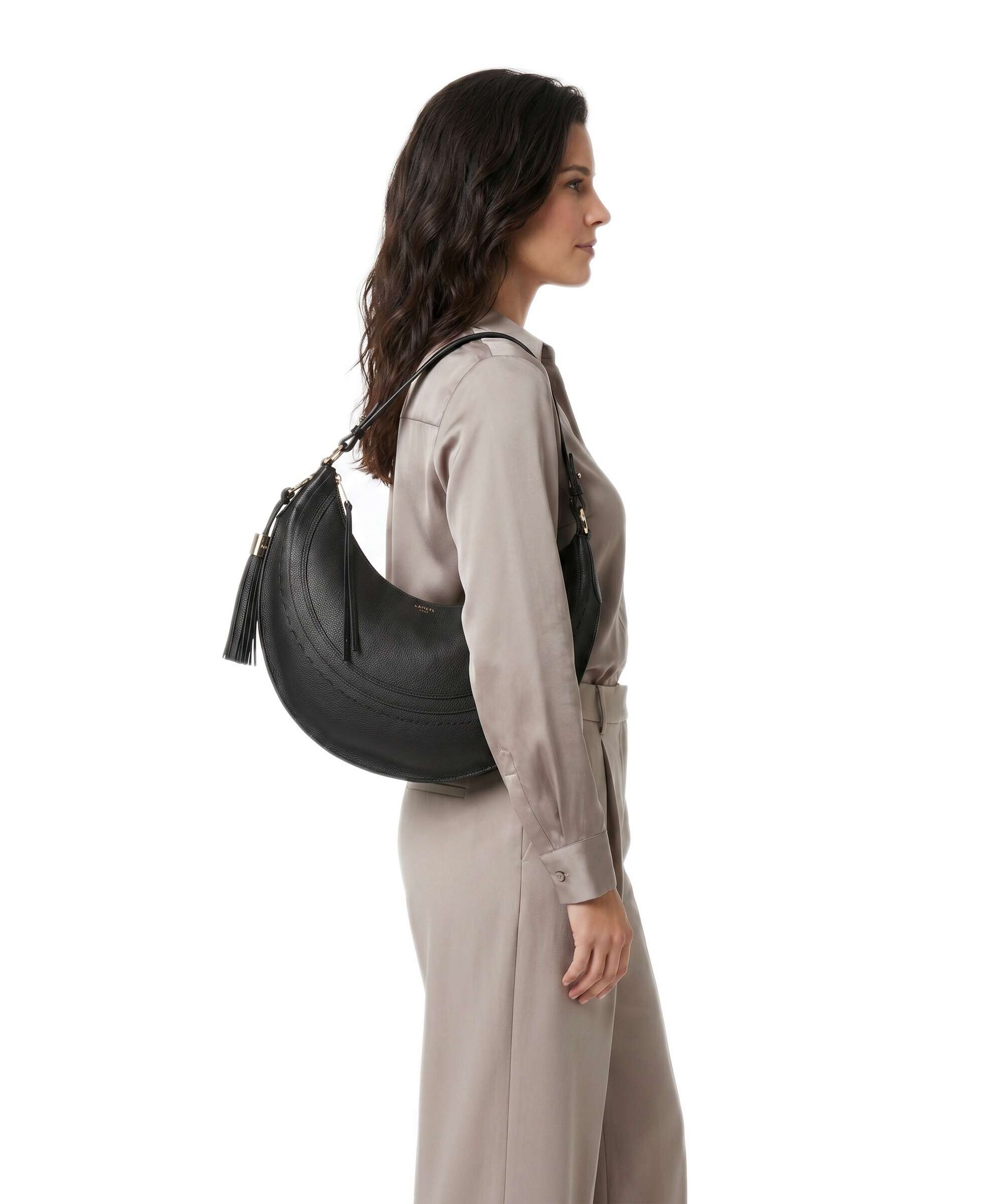 Lancel Hobohème M Hobo bag black