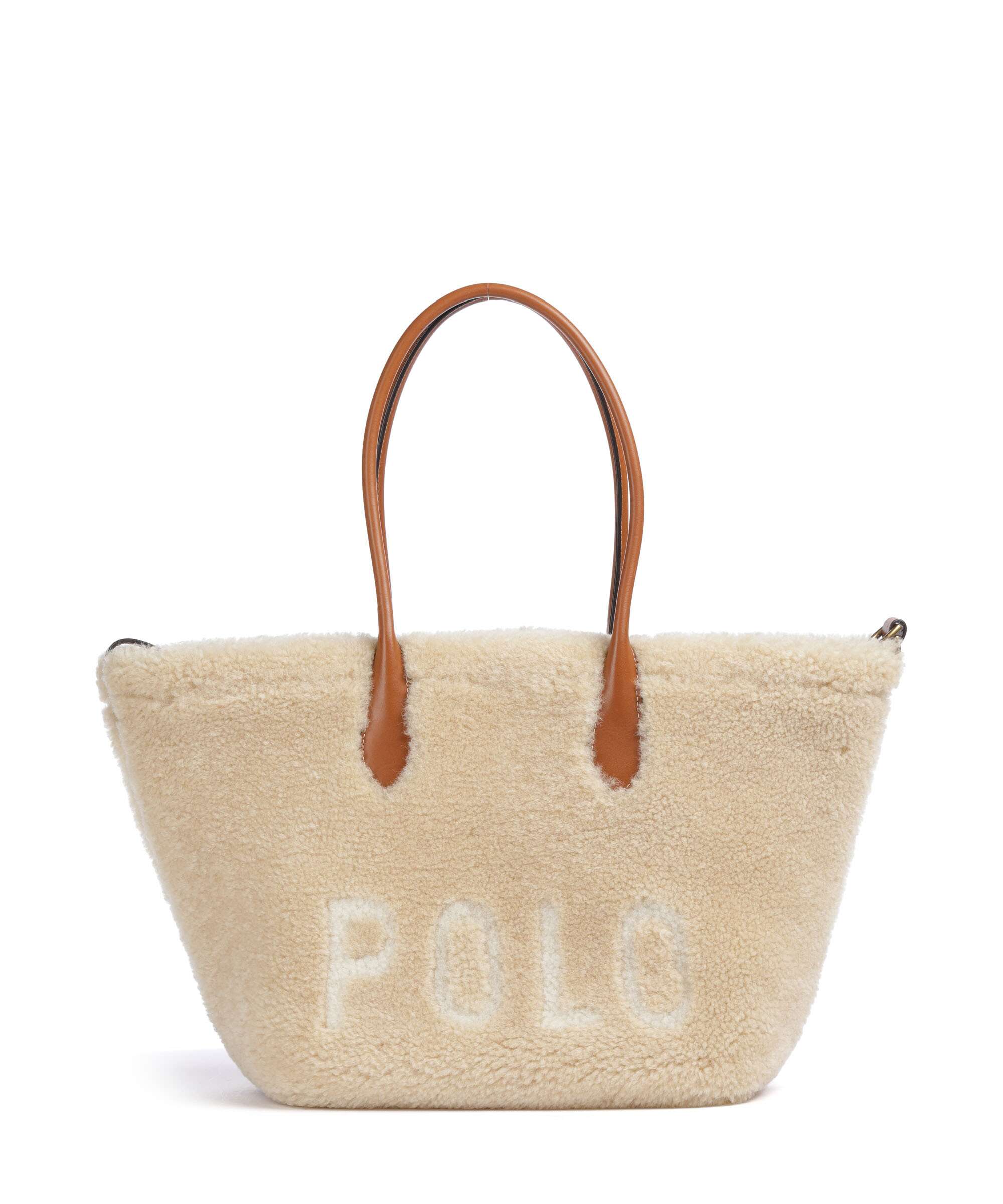Polo Ralph Lauren Bellport Medium Tote bag cream/cuoio