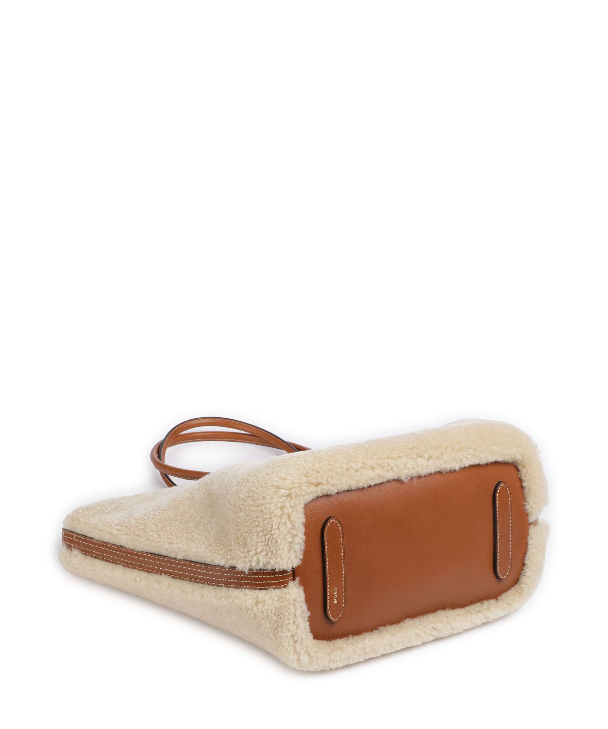 Polo Ralph Lauren Bellport Medium Tote bag cream/cuoio