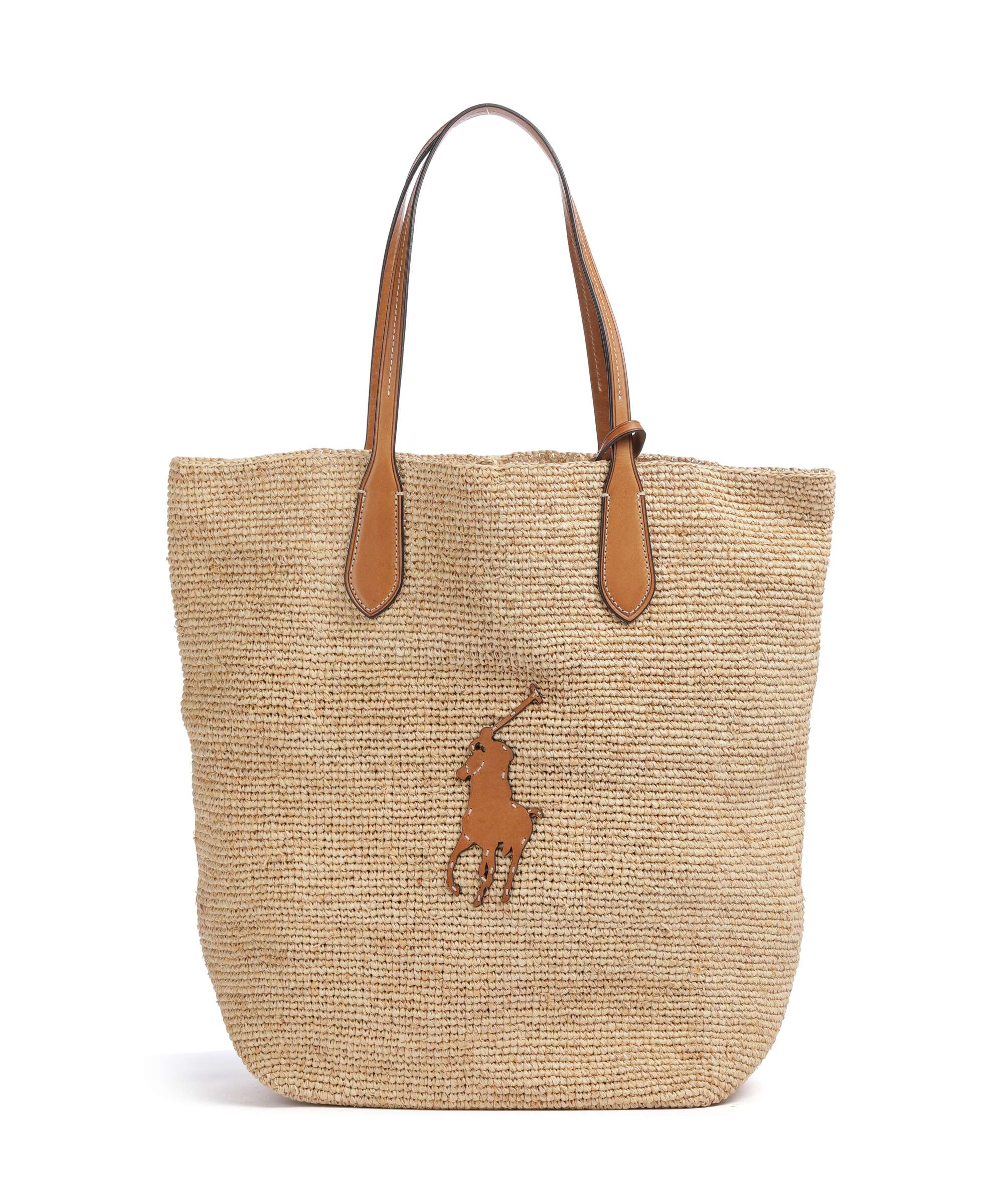 Polo Ralph Lauren Bellport Raffia Tote bag natural/cuoio
