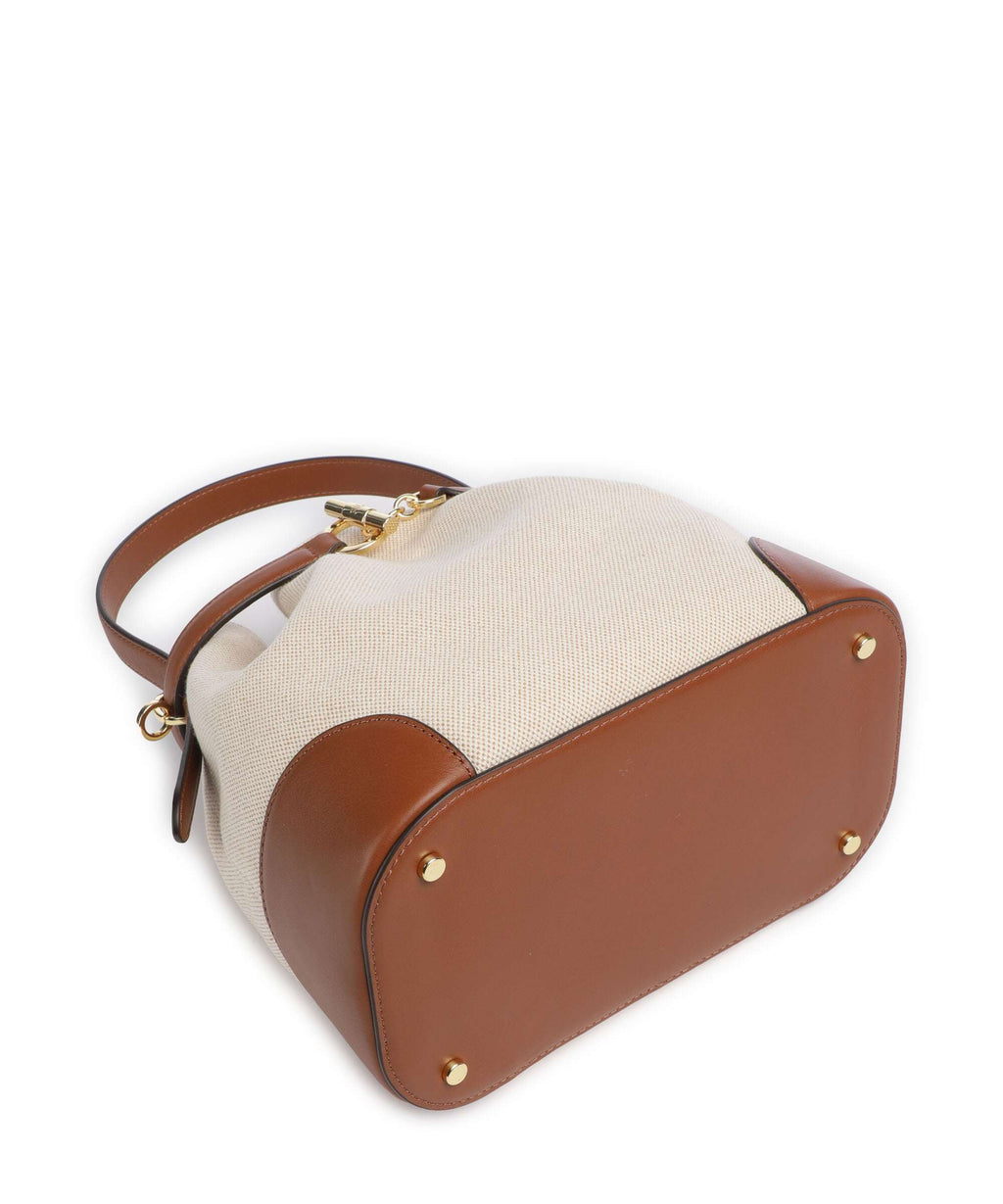 Lauren Ralph Lauren Blaike Medium Bucket bag natural/buff canvas/lauren tan