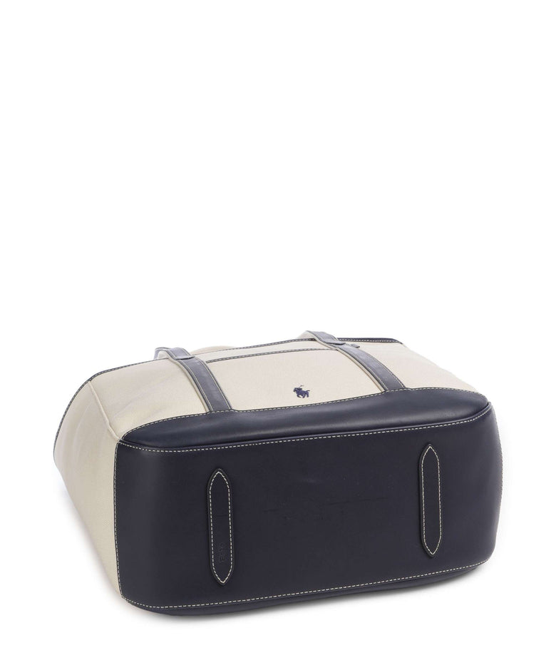 Polo Ralph Lauren Canvas Medium Tote bag ecru/navy