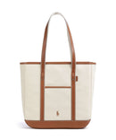 Polo Ralph Lauren Canvas Medium bolsa shopper ecru/cuoio