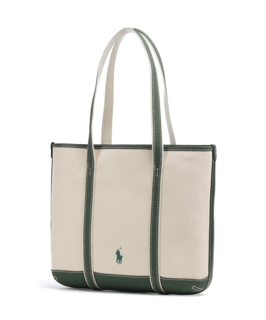 Polo Ralph Lauren Canvas Small Tote bag ecru/juniper