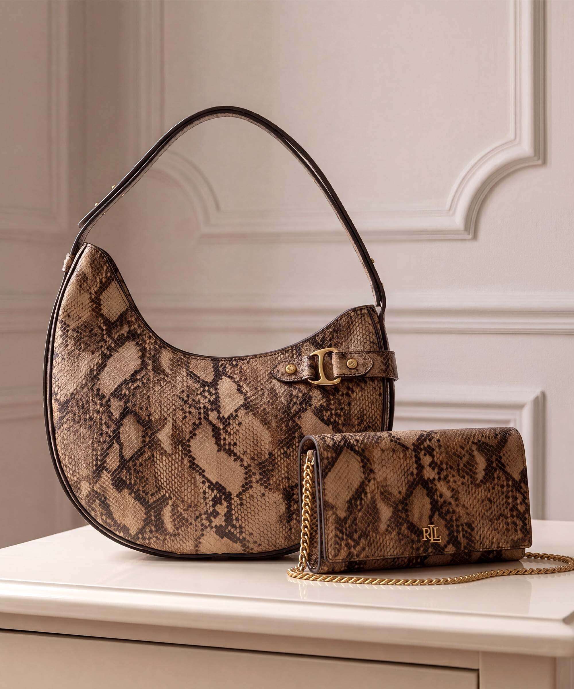 Lauren Ralph Lauren Adair II Large Wallet tan multi