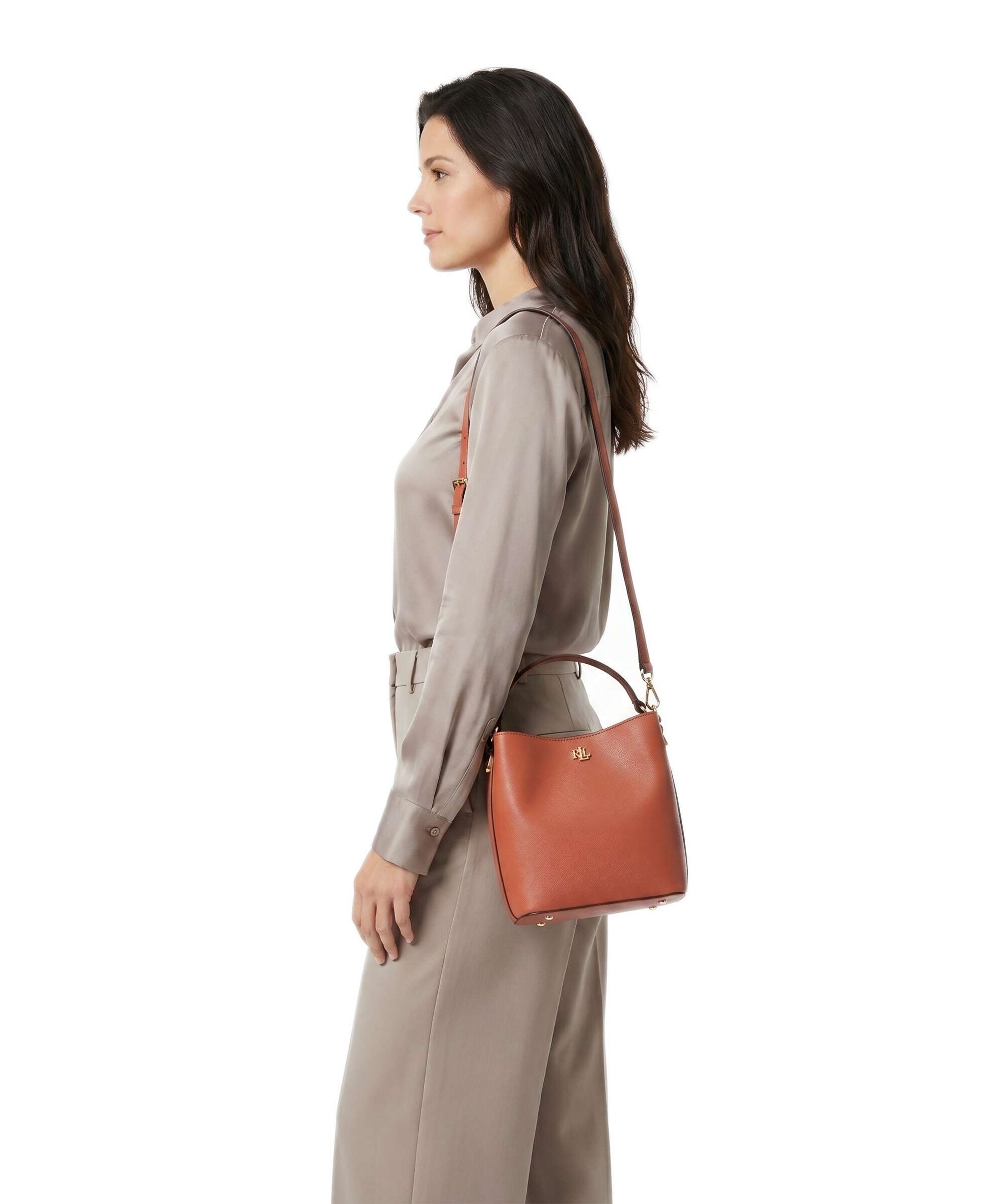 Lauren Ralph Lauren Reese Small Bucket bag red terracotta