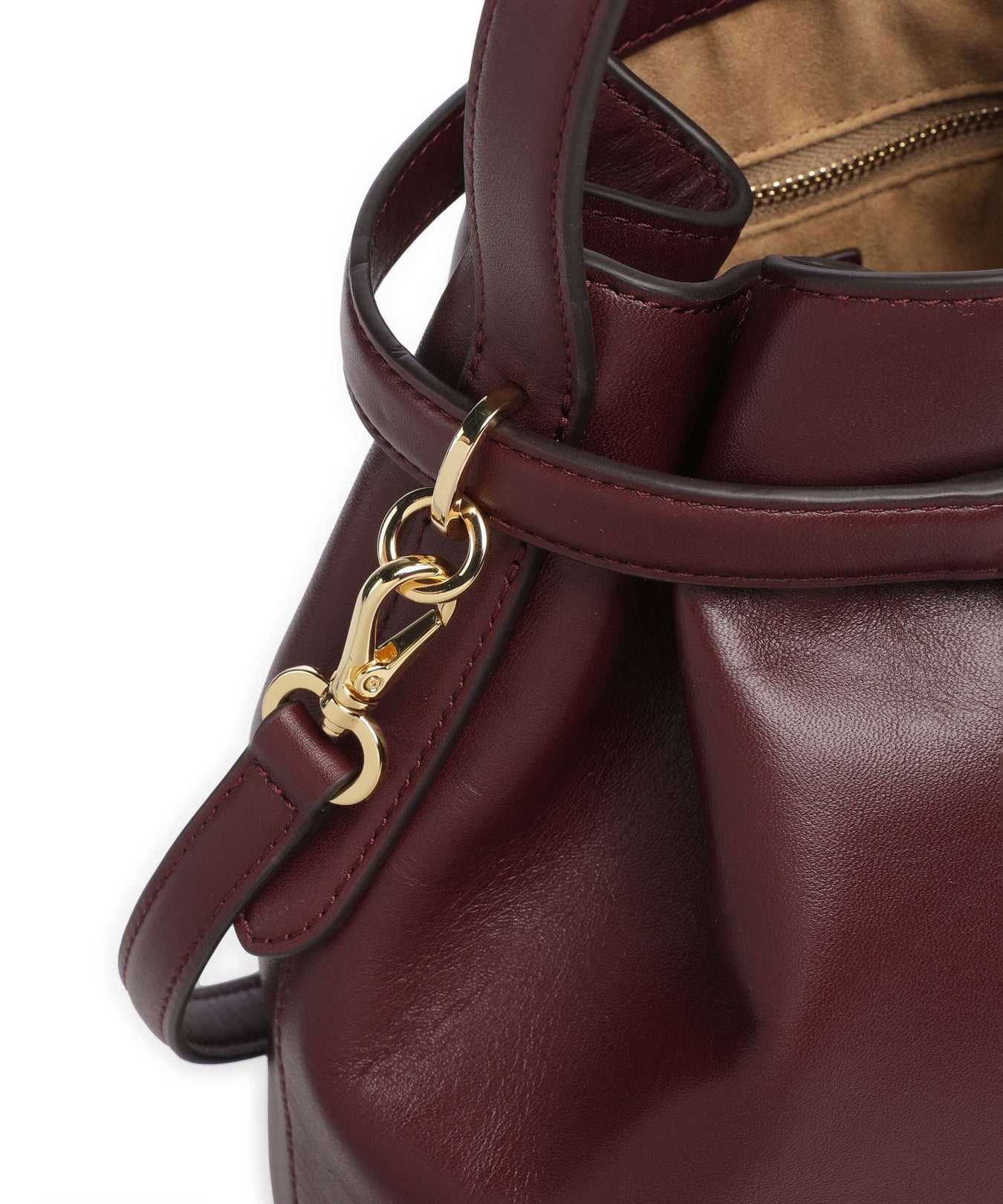 Lauren Ralph Lauren Blaike Medium Bucket bag dark garnet