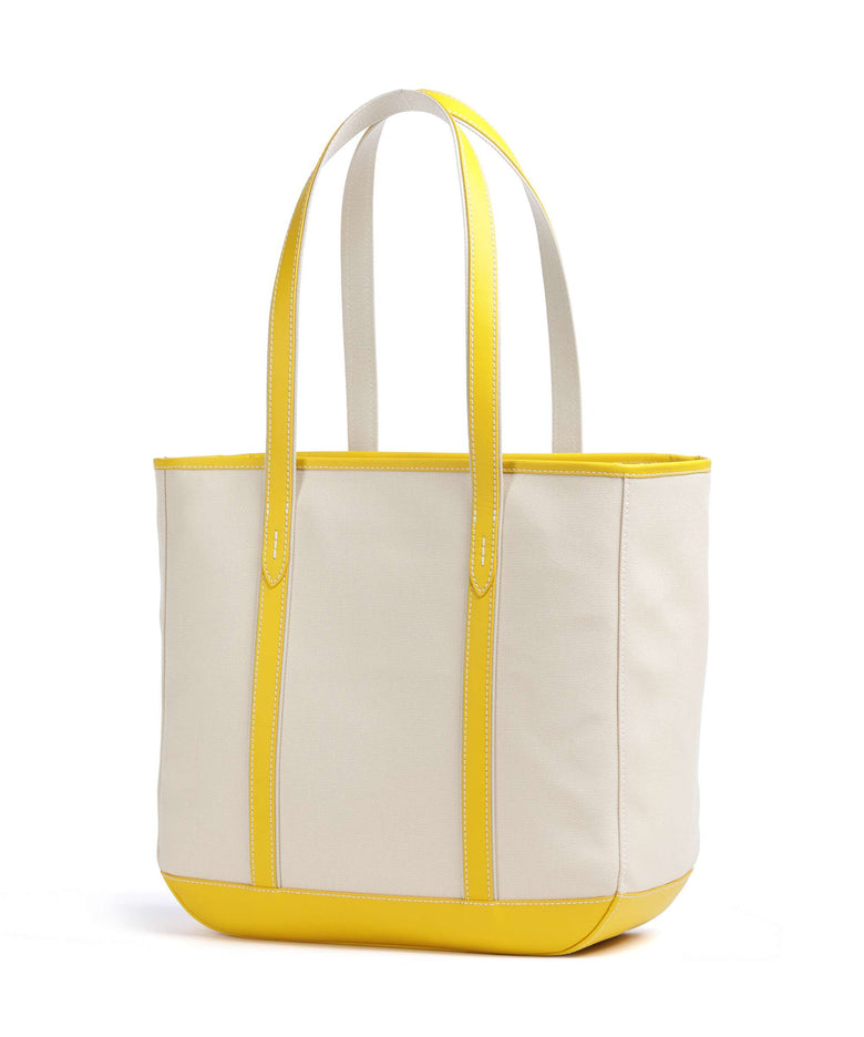 Polo Ralph Lauren Canvas Medium Tote bag ecru/racing yellow