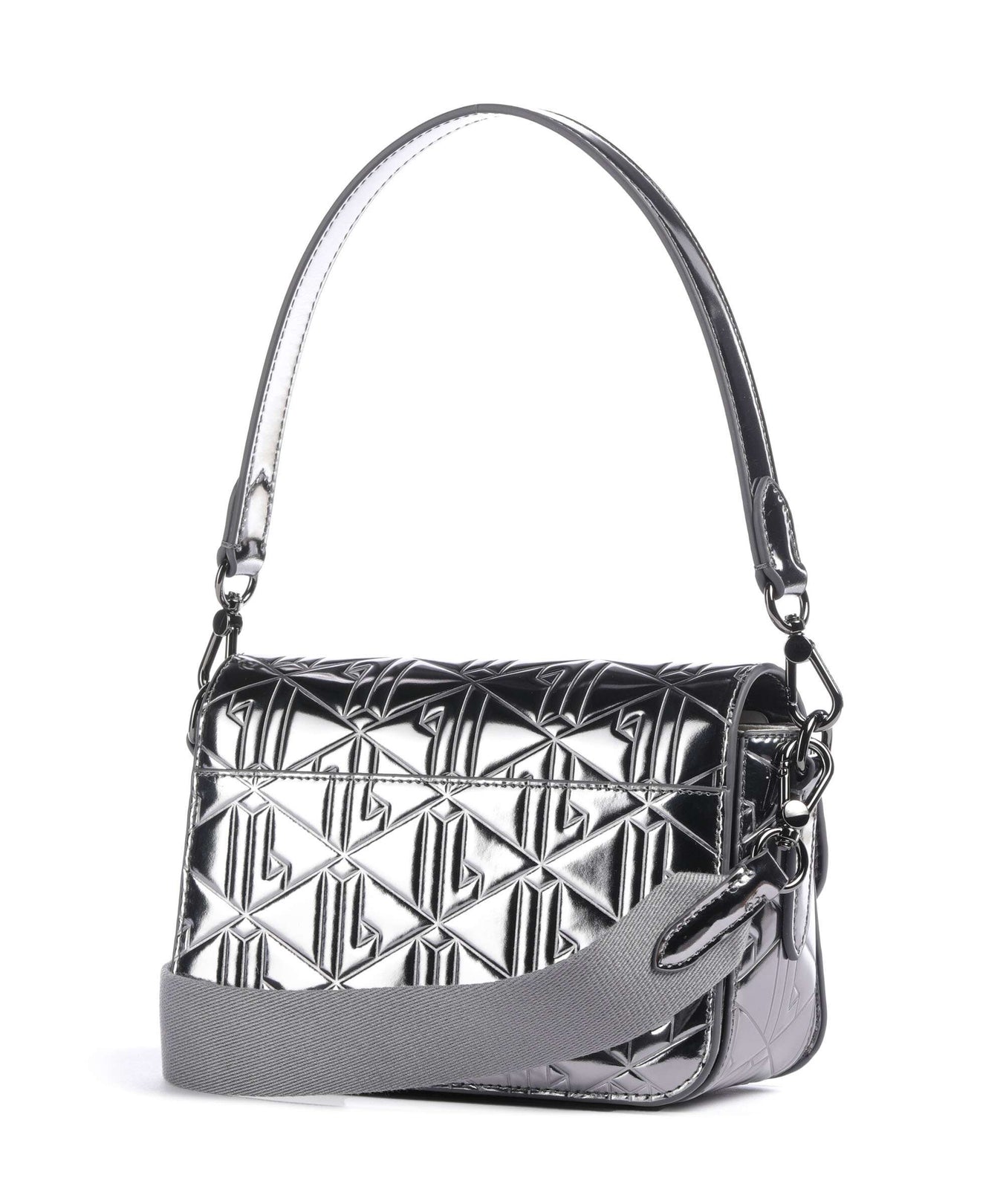 Lacoste Holiday Shoulder bag shiny dark silver