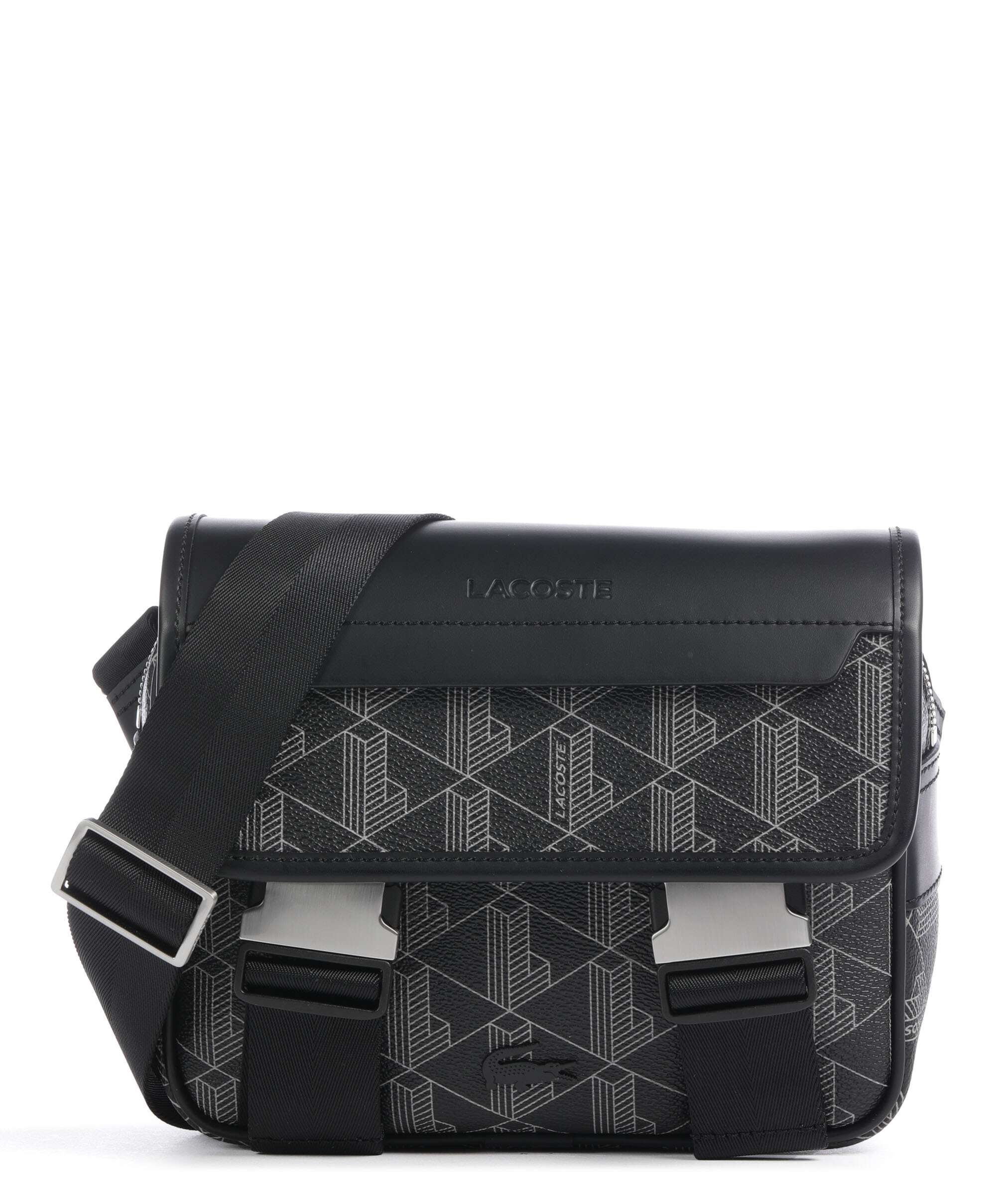 Lacoste The Blend Crossbody bag monogram noir/gris