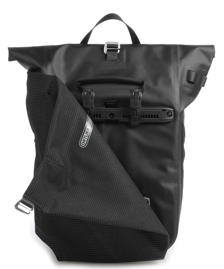 Ortlieb Vario High-Vis 26 Rolltop backpack black reflective
