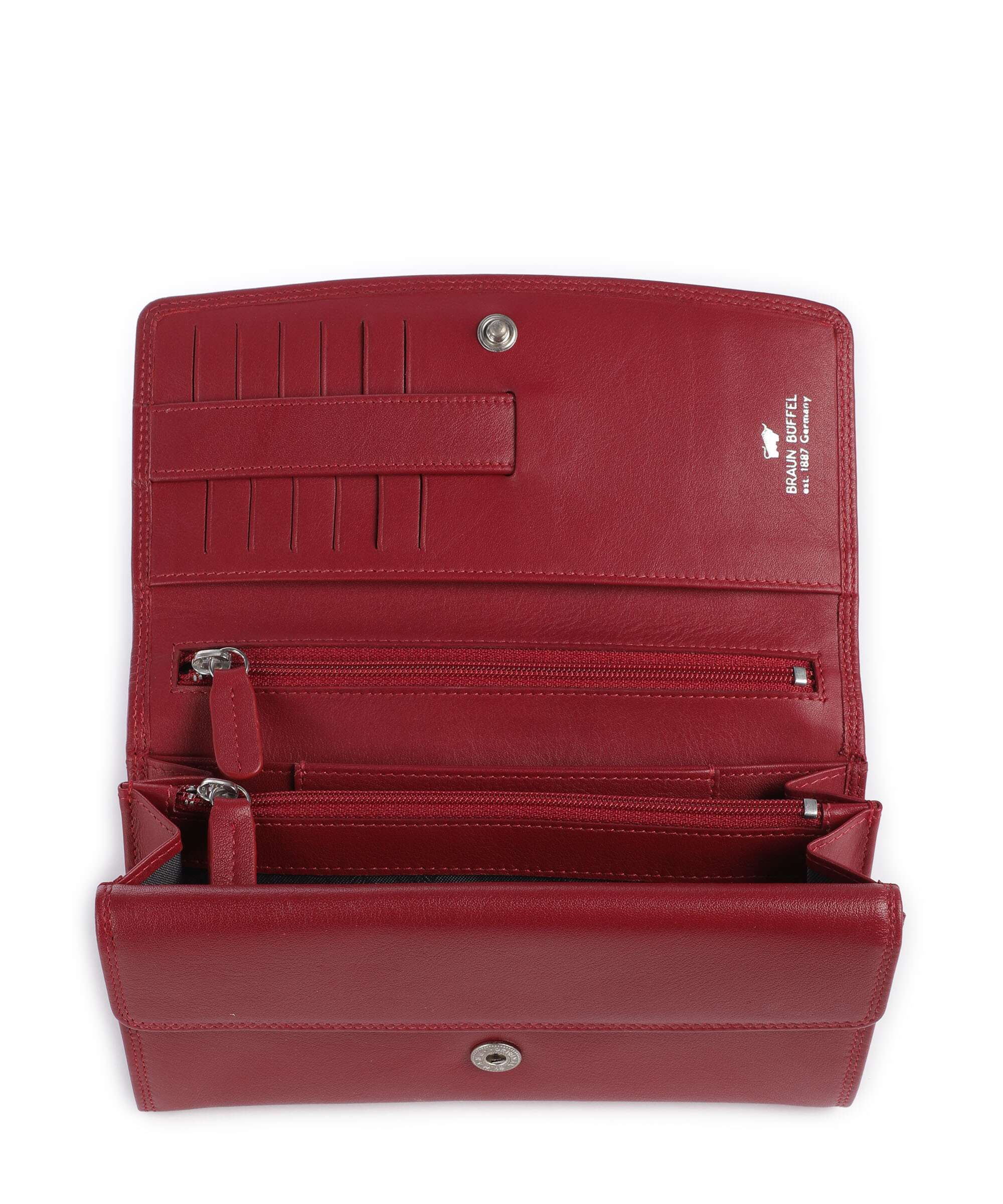 Braun Büffel Golf RFID Wallet rot