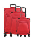 Travelite Chios Conjunto de carrinhos de 4 rodas rot