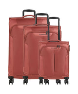 Travelite Croatia Conjunto de carrinhos de 4 rodas koralle