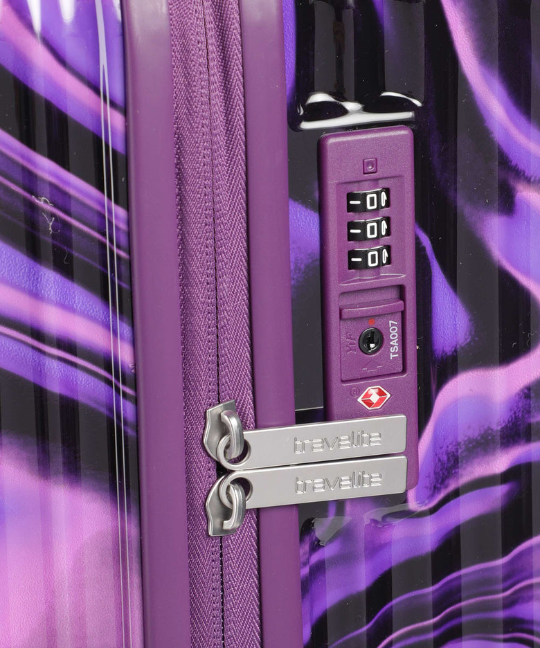 Travelite Lascana Edition Suitcase set (4 wheels) purple swirl