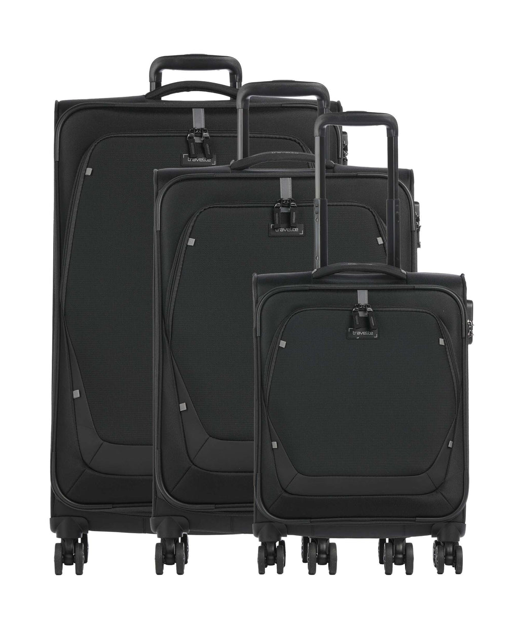 Travelite Umbria Suitcase set (4 wheels) black
