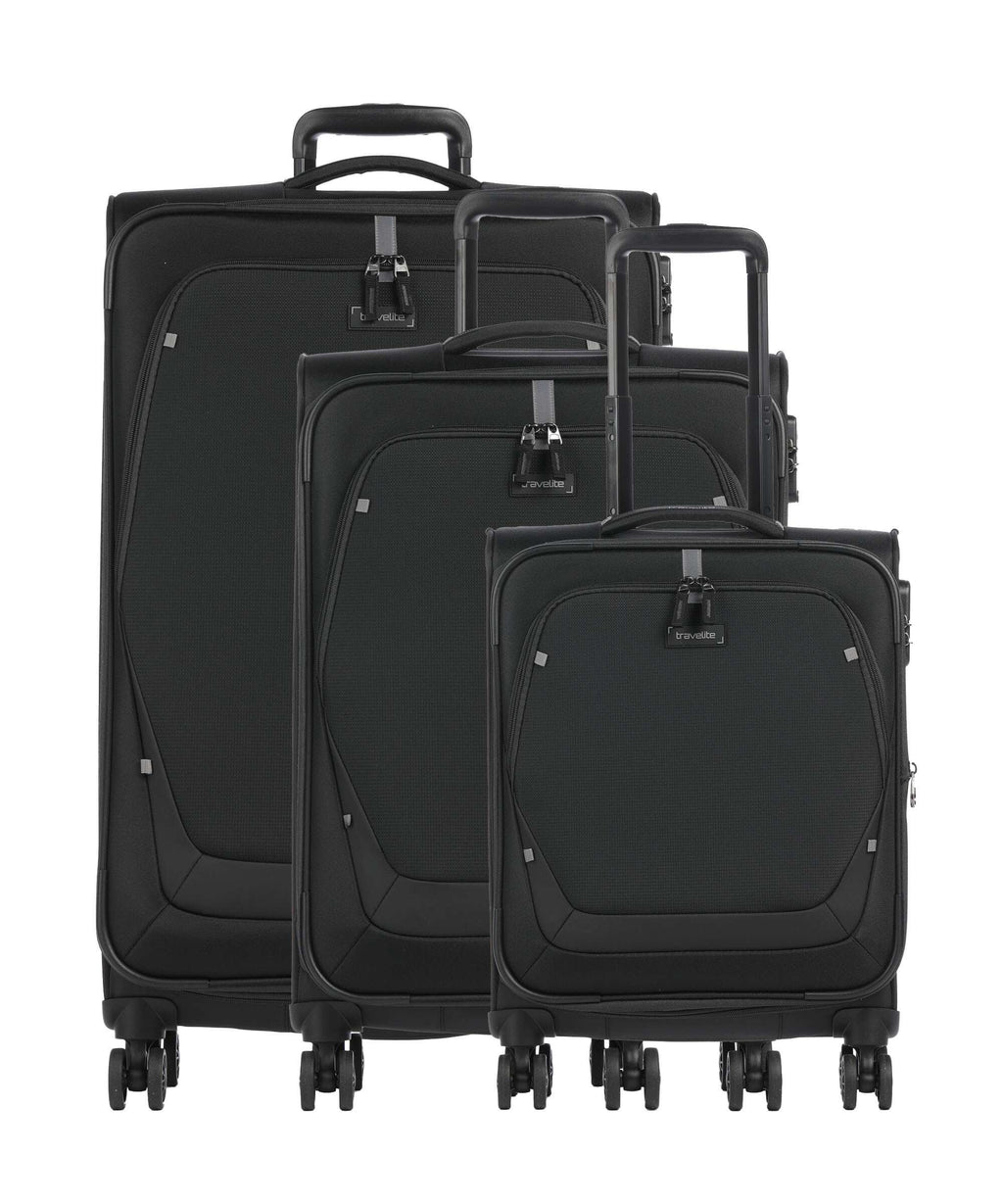 Travelite Umbria Suitcase set (4 wheels) black