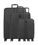 Travelite Air Stripe Suitcase set (4 wheels) black