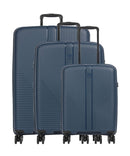Travelite Air Stripe Suitcase set (4 wheels) navy