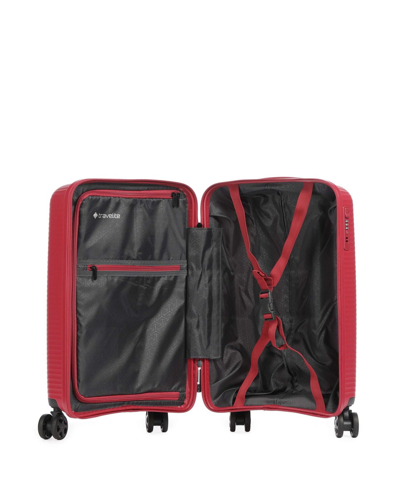 Travelite Air Stripe Slim Spinner (4 wheels) red