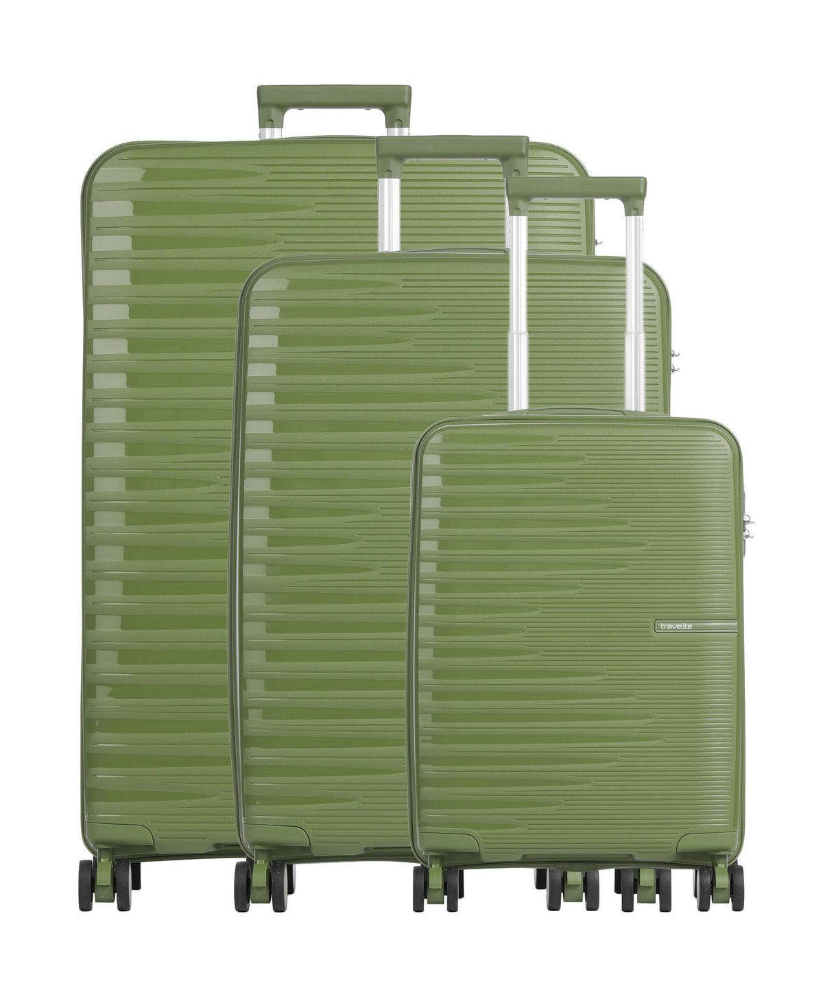 Travelite Pacific Suitcase set (4 wheels) olive