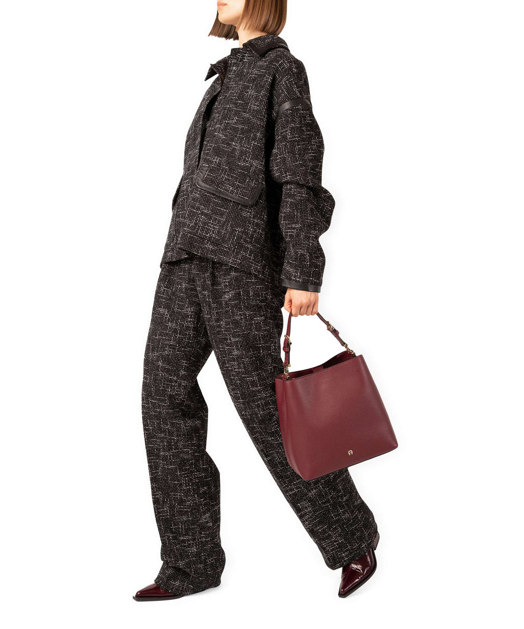 Aigner Delia M Hobo bag burgundy