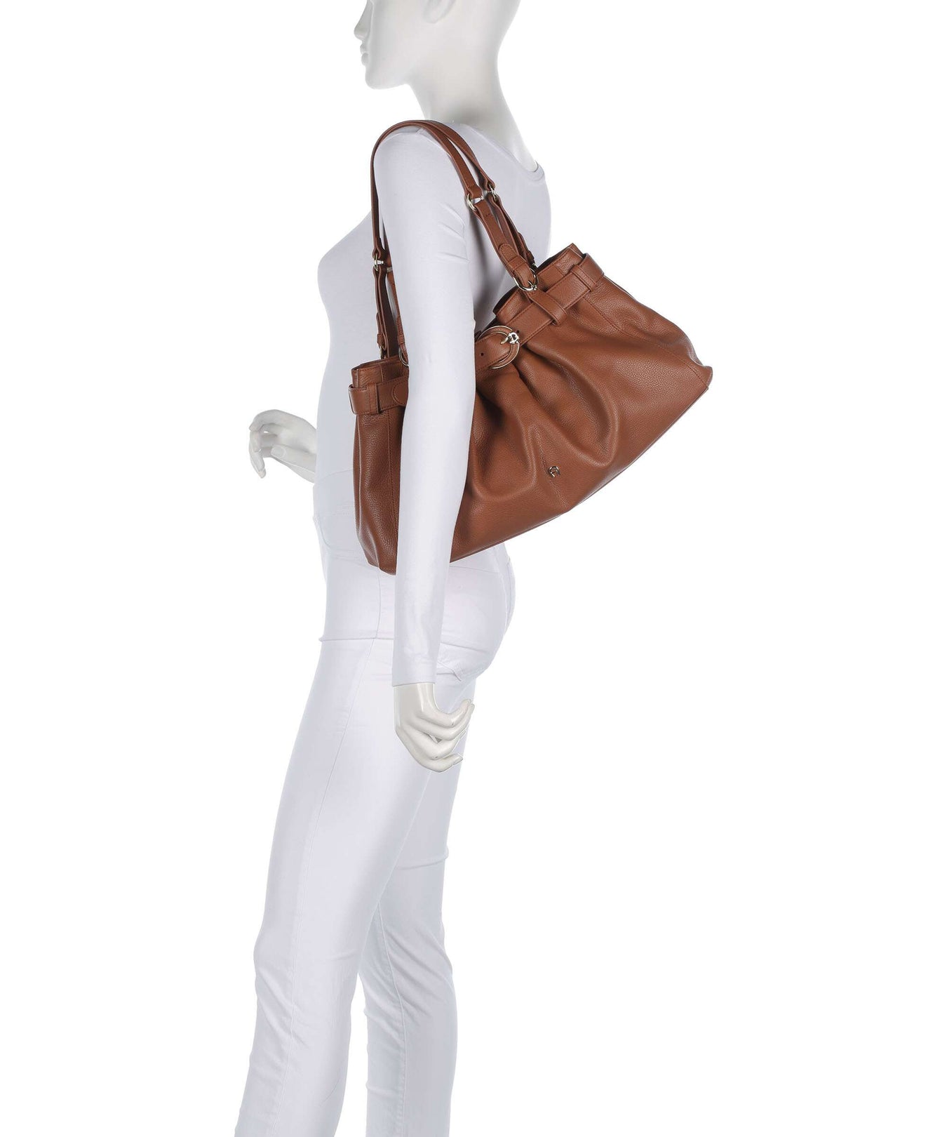 Aigner Lavinia M Hobo bag cognac brown