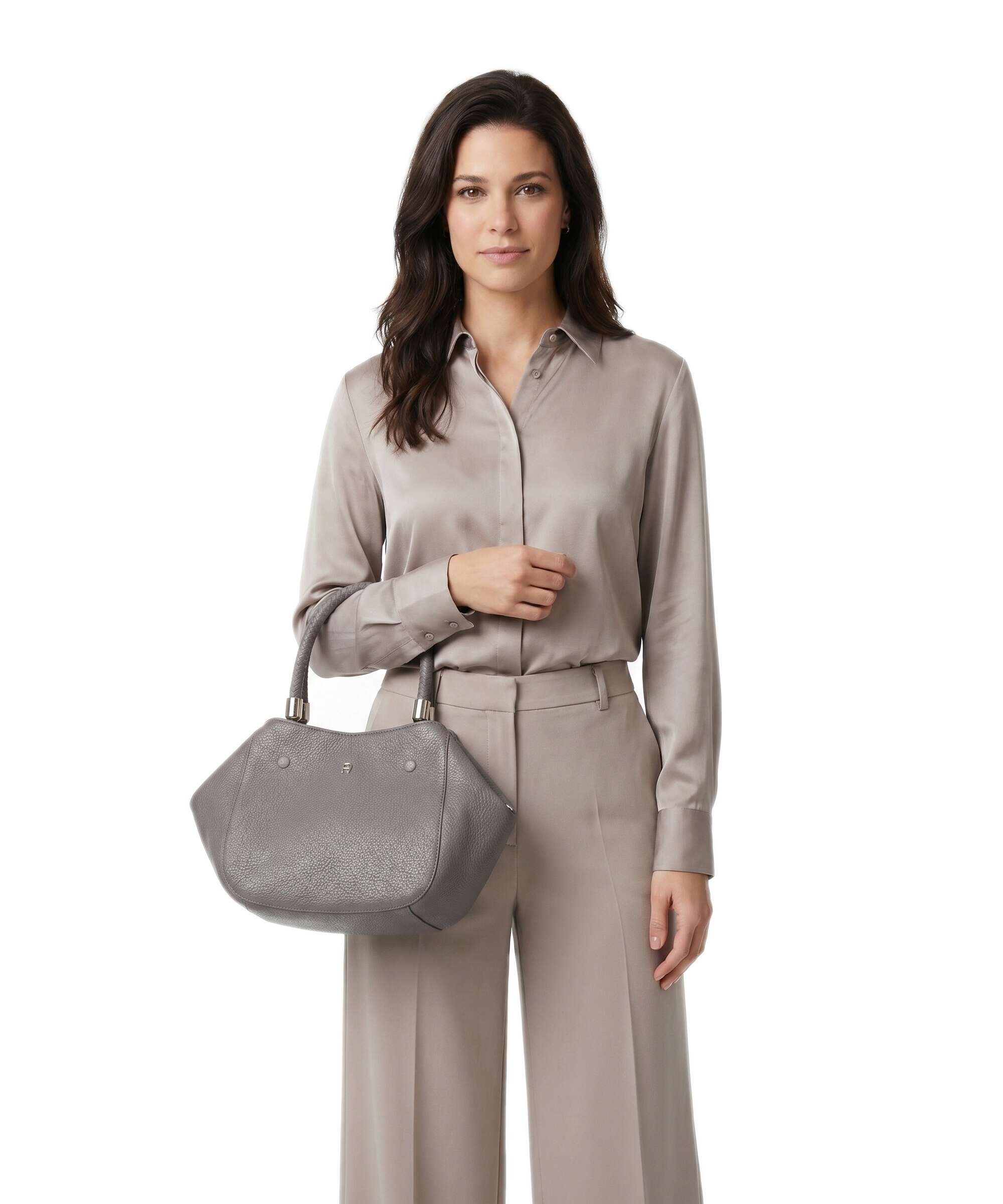 Aigner Carré Soft M Handbag ash grey