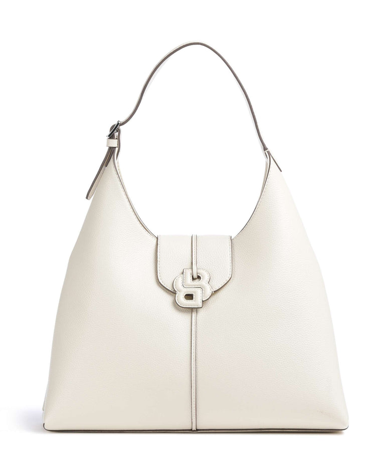 BOSS Anett Big Hobo bag open white