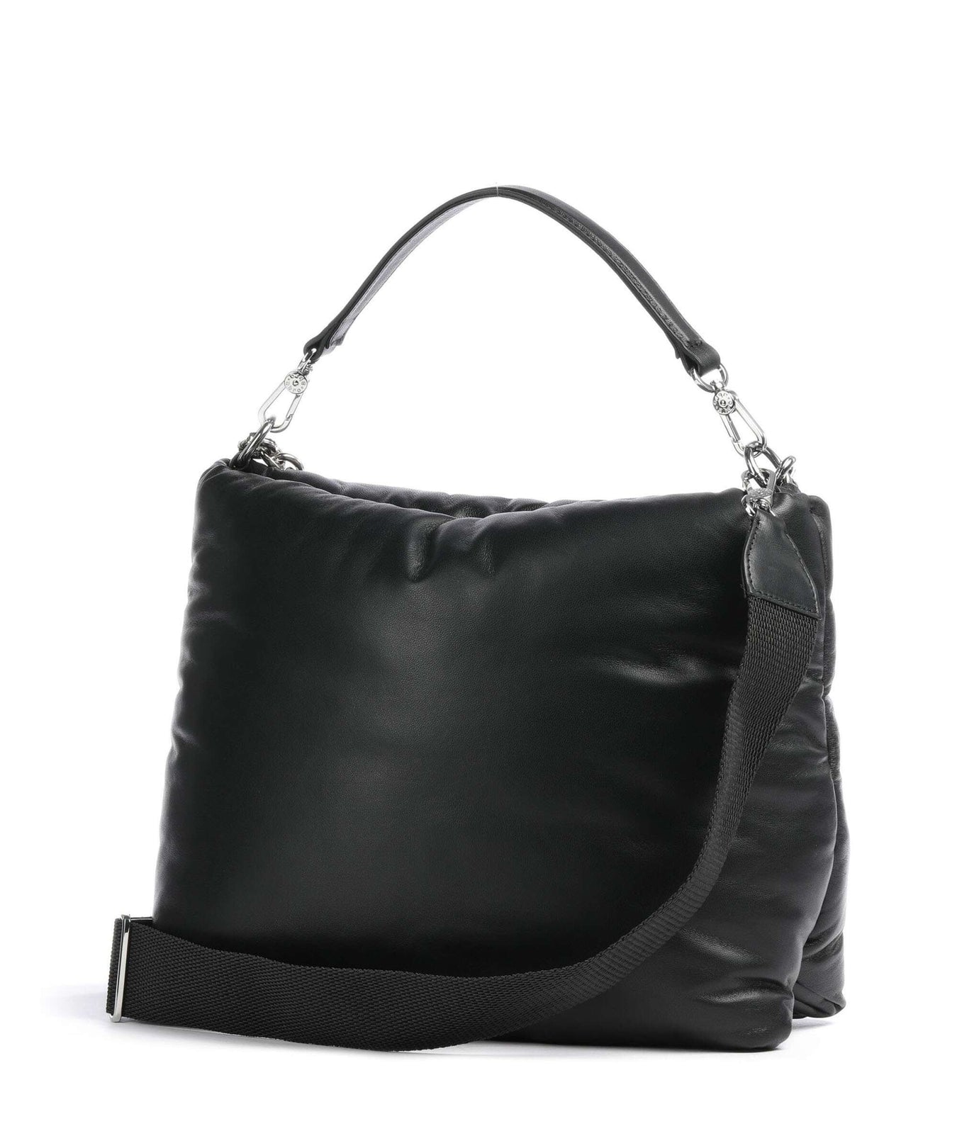 Abro Piuma_Lucido Puffer Hobo bag black/nickel