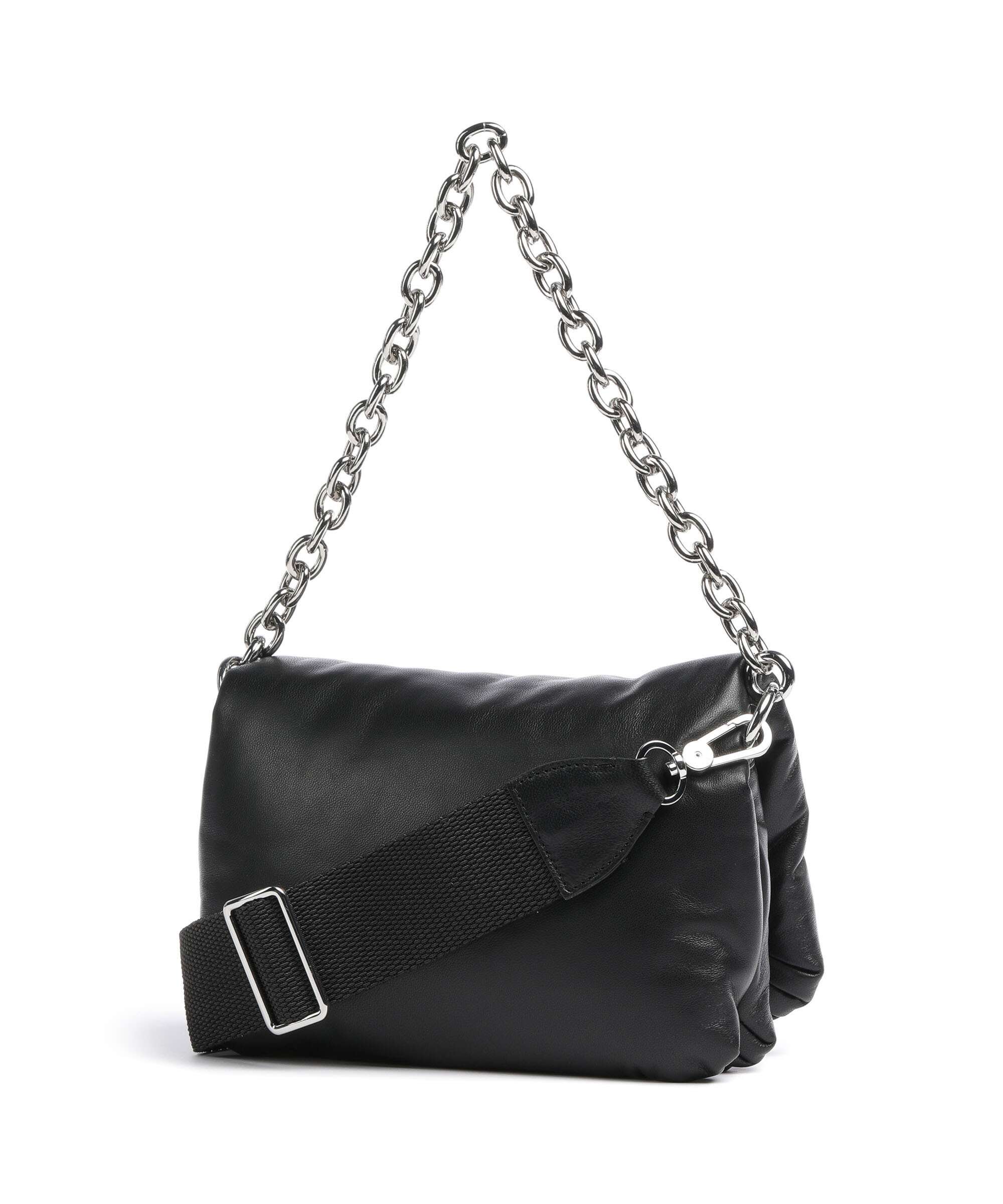 Abro Piuma Lucido Puffer Shoulder bag black/nickel