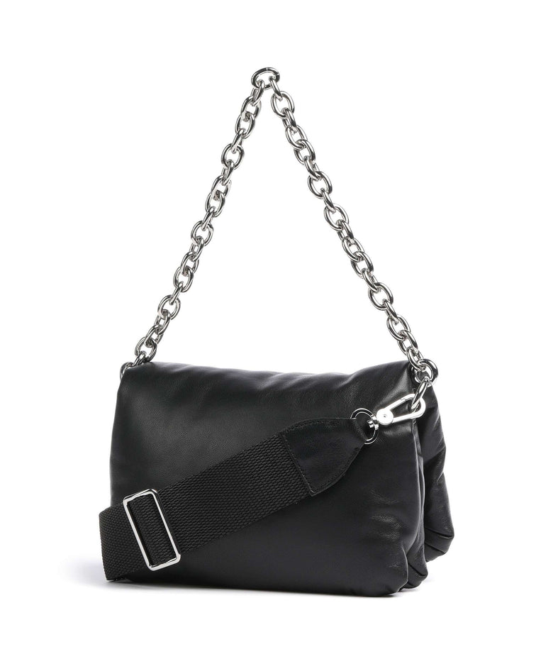 Abro Piuma Lucido Puffer Shoulder bag black/nickel