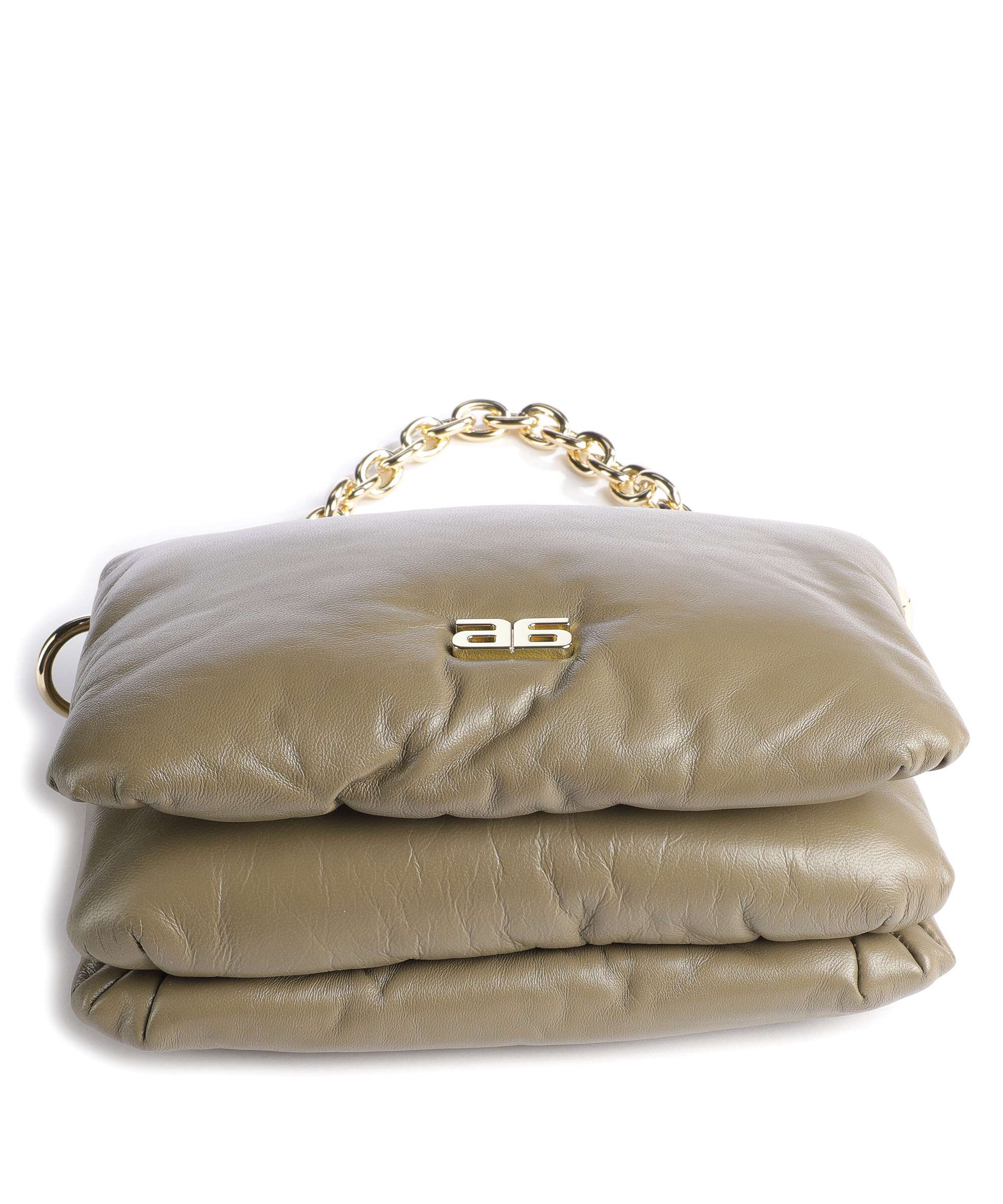 Abro Piuma_Lucido Puffer Shoulder bag siena